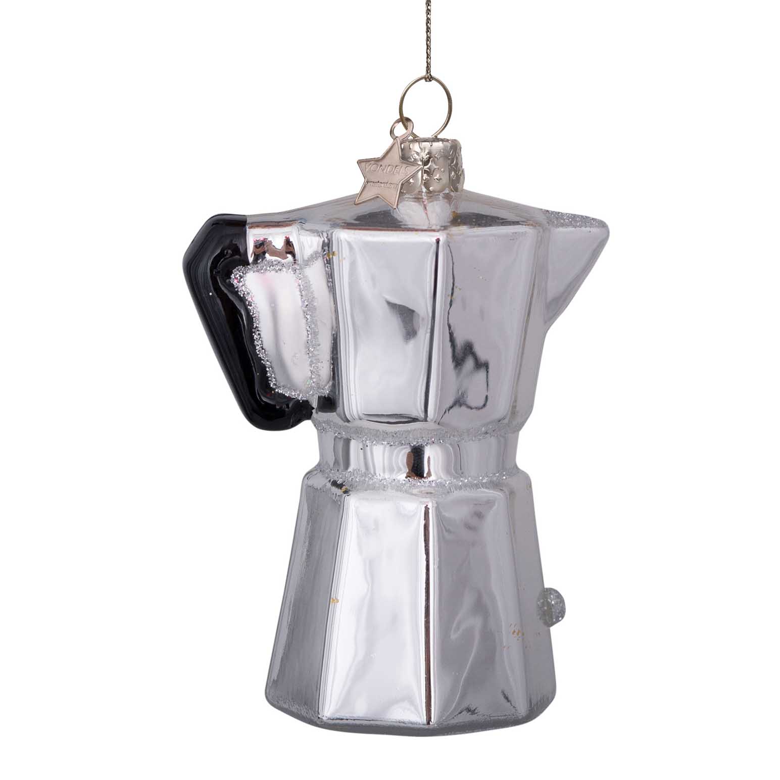 Vondels Ornament Glass Old Coffee Maker 9cm